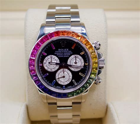 rolex black rainbow|Rolex with rainbow bezel.